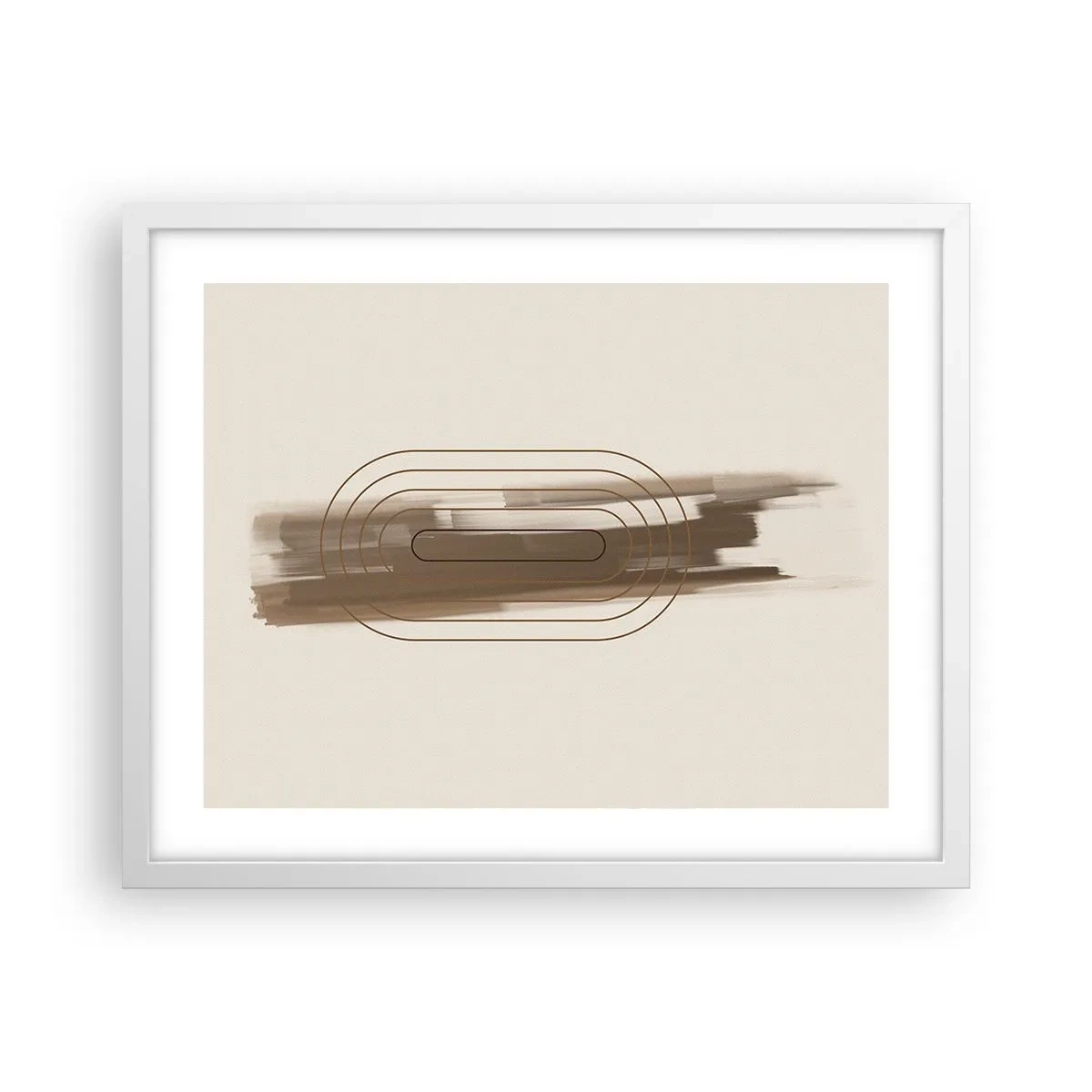 Plakat i hvid ramme - Et pust af gråvejr - 50x40 cm