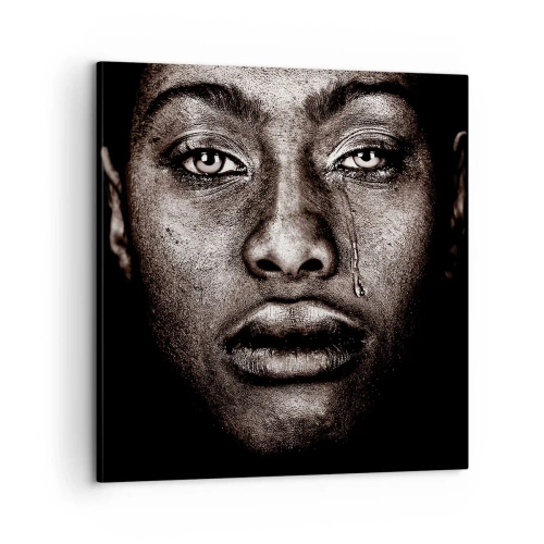 Lærredstryk - Billede på lærred - Én tåre - 60x60 cm