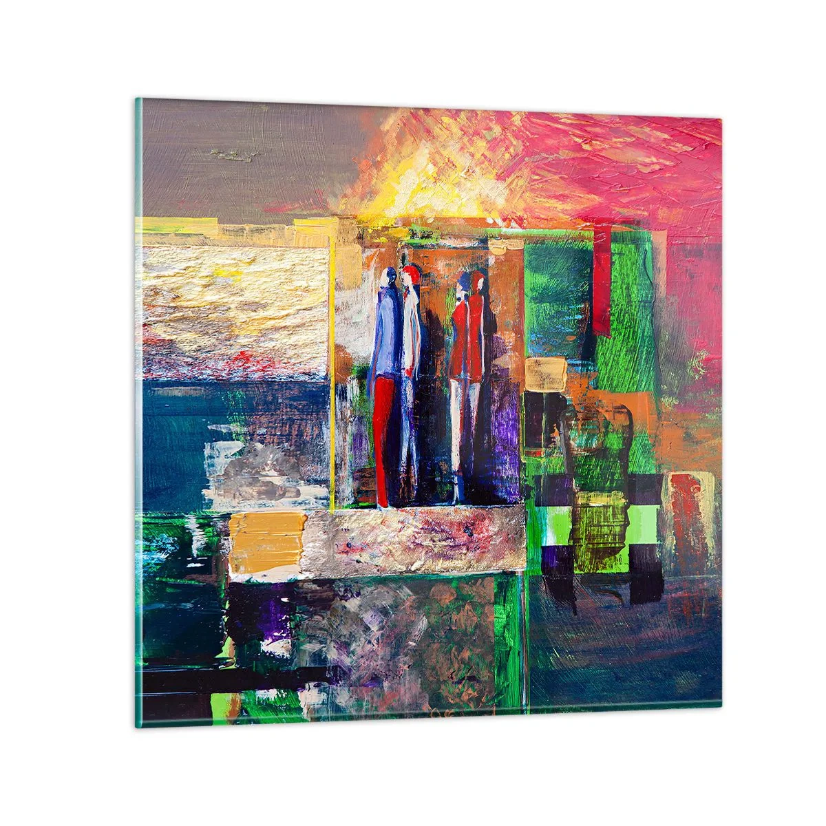 Billede på glas - Forhold og følelser - 40x40 cm