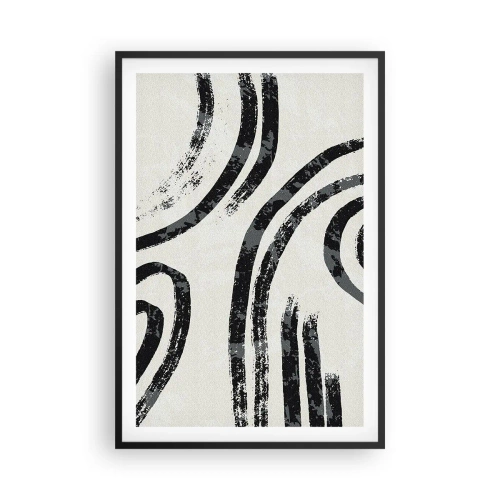 Plakat i sort ramme - Halvt stoppet - 61x91 cm