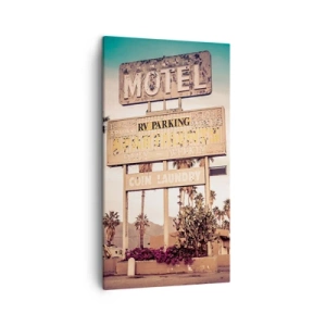 Lærredstryk - Billede på lærred - Her er tiden standset - 45x80 cm