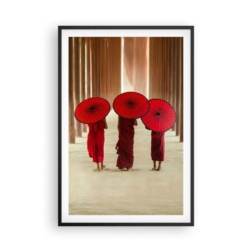 Plakat i sort ramme - På vej til det rene land - 61x91 cm