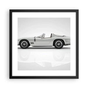 Plakat i sort ramme - Løftet om sjov - 40x40 cm