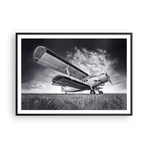 Plakat i sort ramme - Den bevingede vandringsmand - 100x70 cm