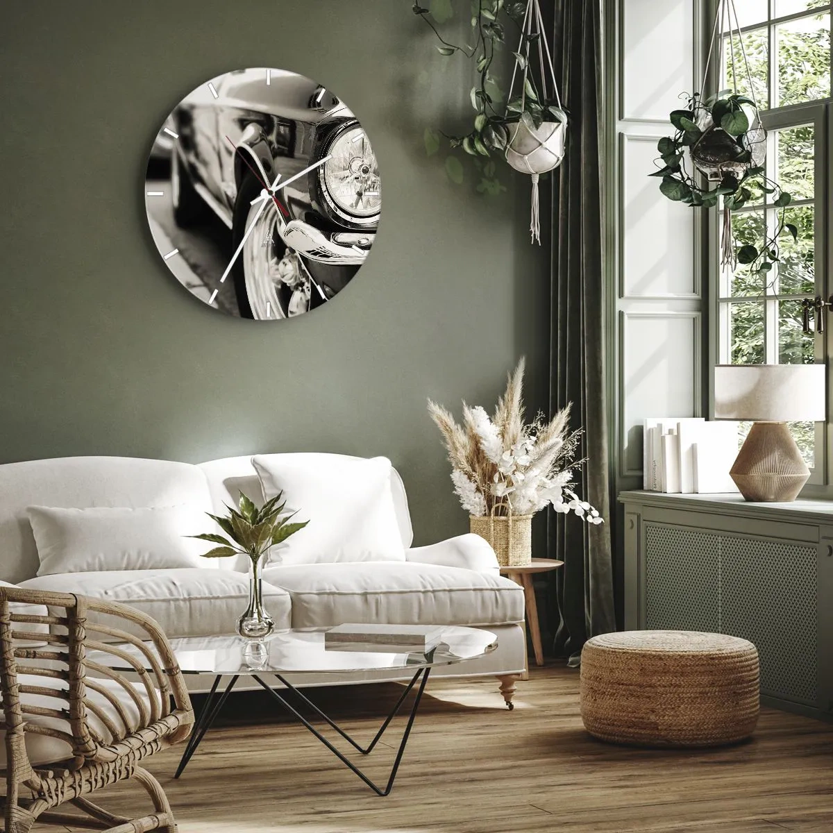 Vægur, Uret - Vedvarende glans - 40x40 cm