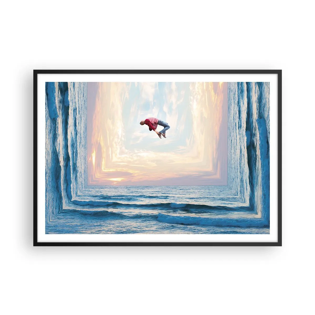 Plakat i sort ramme - Til en anden dimension - 100x70 cm