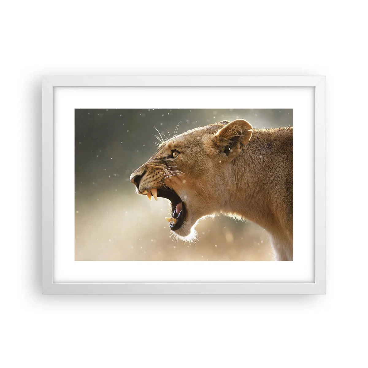 Plakat i hvid ramme - Prøv ikke at lytte - 40x30 cm