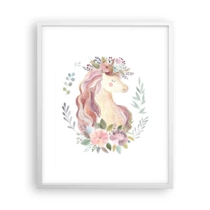 Plakat i hvid ramme - En invitation til eventyrets verden - 40x50 cm