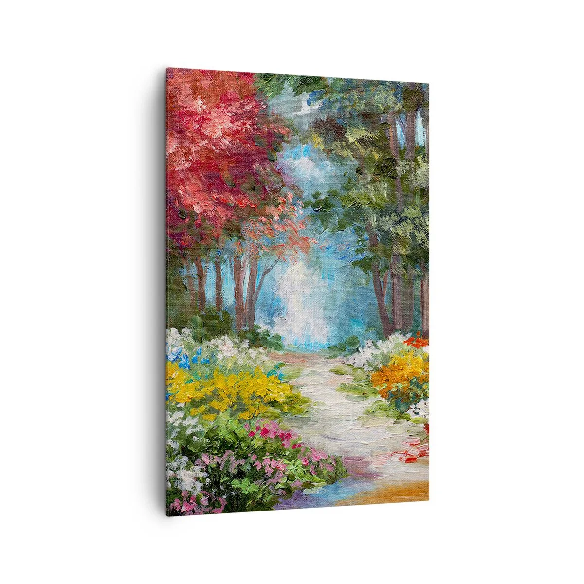 Lærredstryk - Billede på lærred - Skovhave, blomsterskov - 80x120 cm