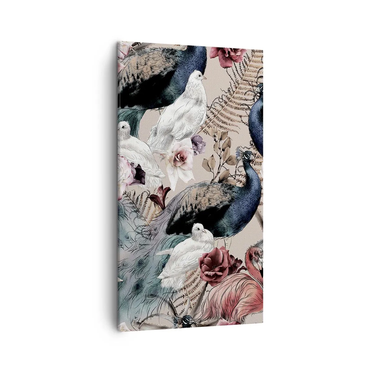 Lærredstryk - Billede på lærred - I paladsets have - 45x80 cm