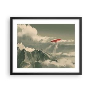 Plakat i sort ramme - Frygtløs pioner - 50x40 cm