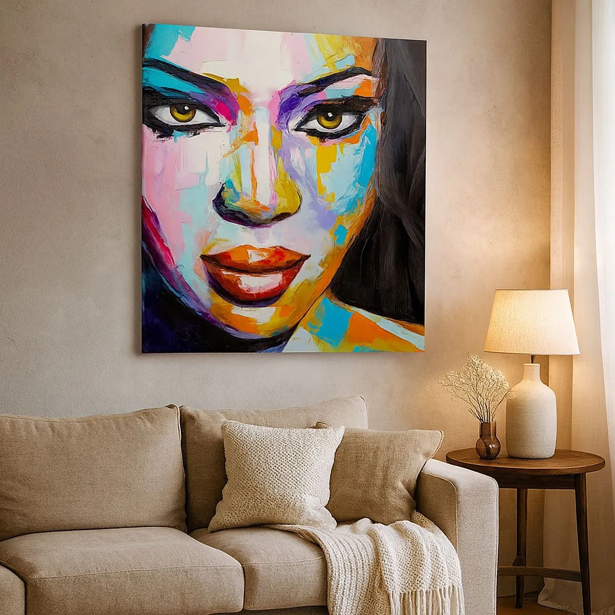 Lærredstryk - Billede på lærred - Du kan ikke tage dine øjne fra - 30x30 cm