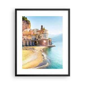 Plakat i sort ramme - En utrolig by - 40x50 cm