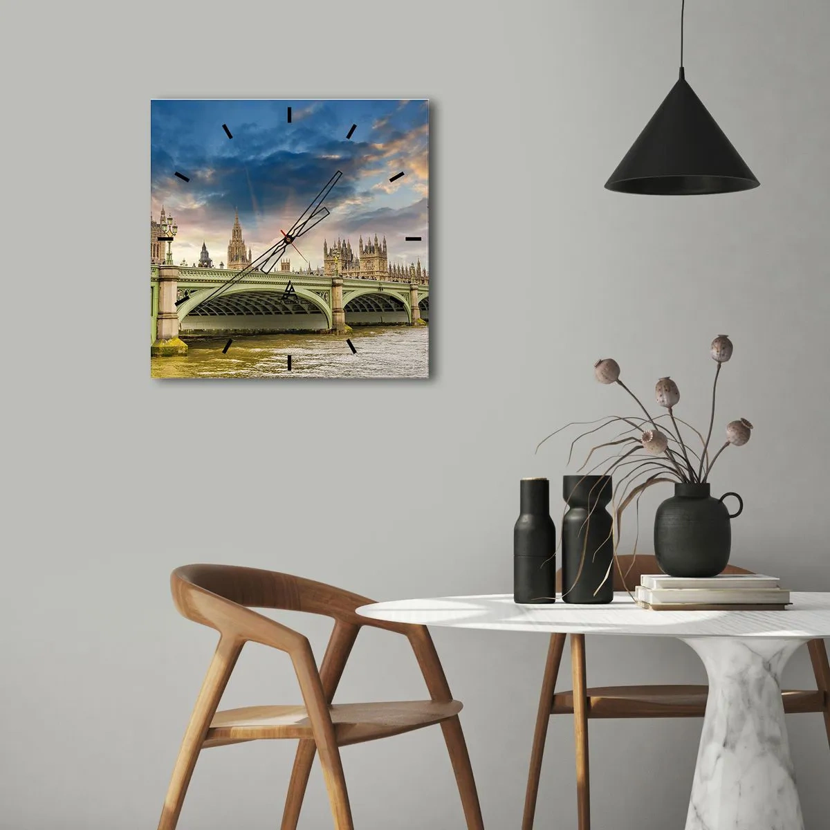 Vægur, Uret - Tiden stod stille i Imperiet - 30x30 cm