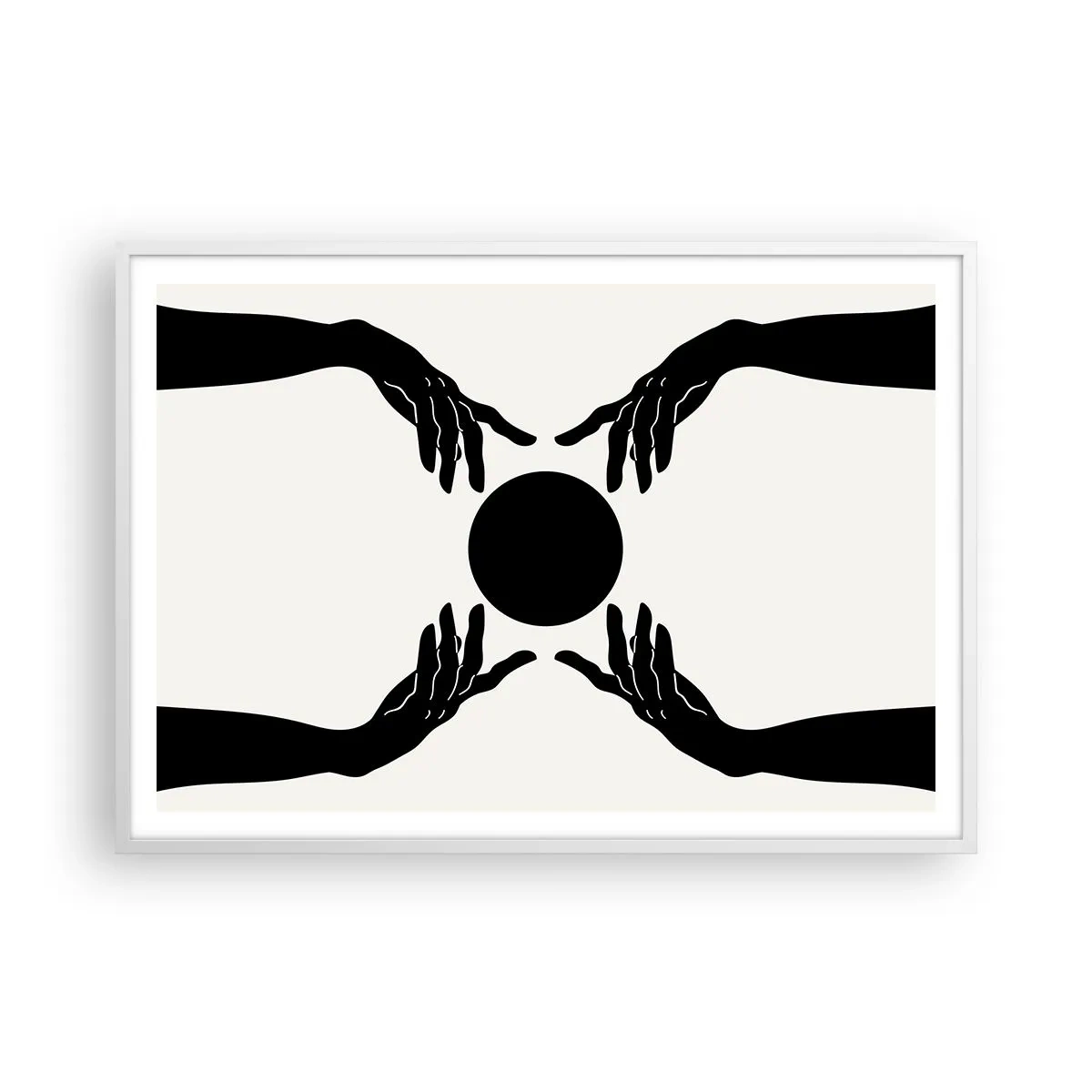 Plakat i hvid ramme - Et hemmeligt tegn - 100x70 cm