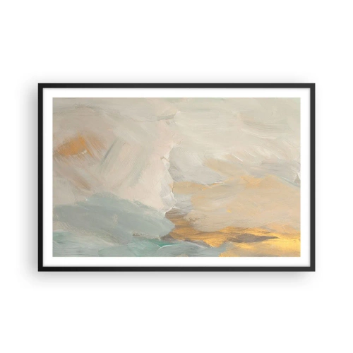 Plakat i sort ramme - Abstraktion - blidhedens land - 91x61 cm