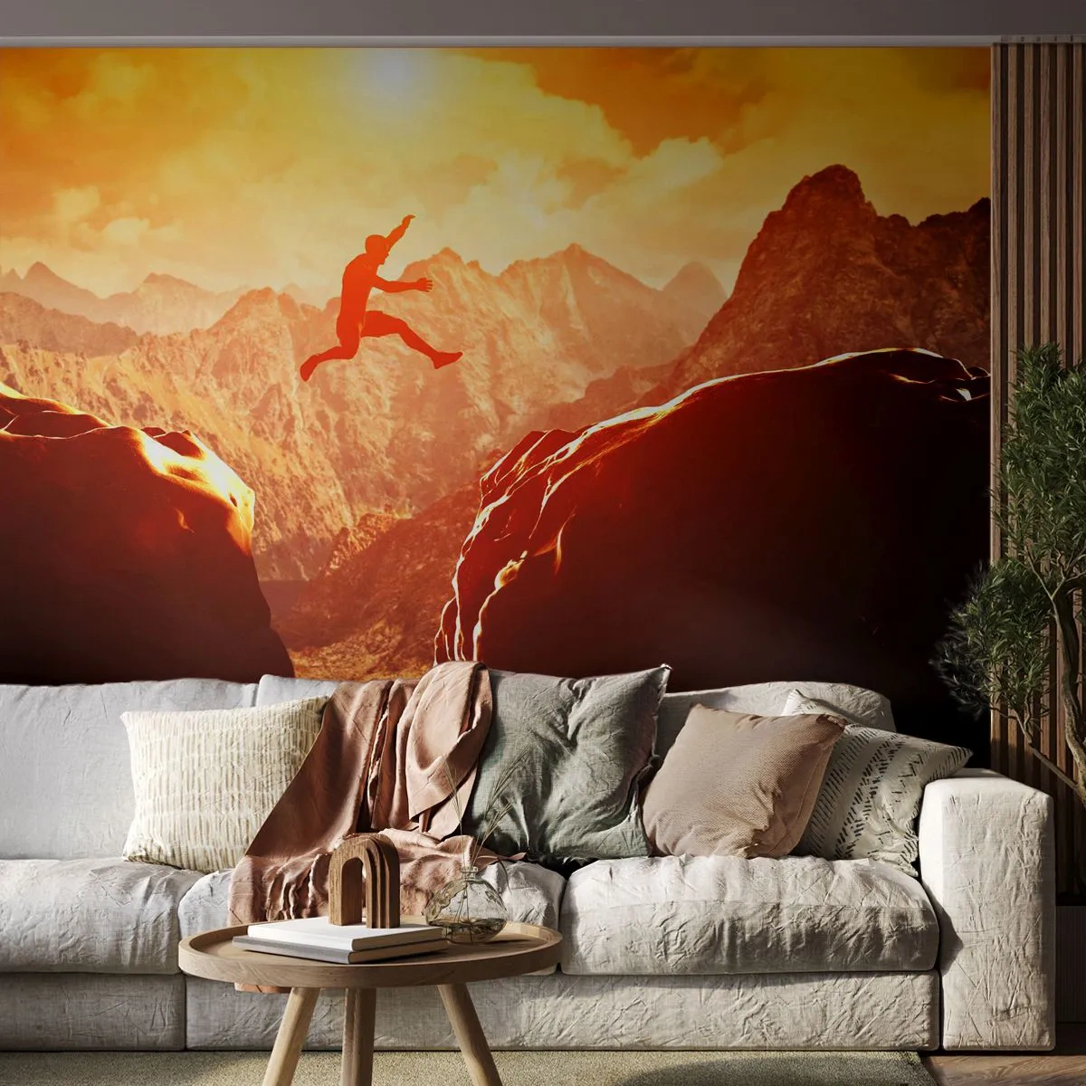 Fototapet Premium Sand - Overskridelse af grænser - Sport, Klatring, Landskab - 100x70 cm