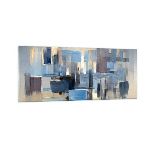Billede på glas - Blå konstruktion - 100x40 cm