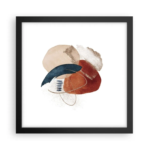Plakat i sort ramme - Oval sammensætning - 30x30 cm
