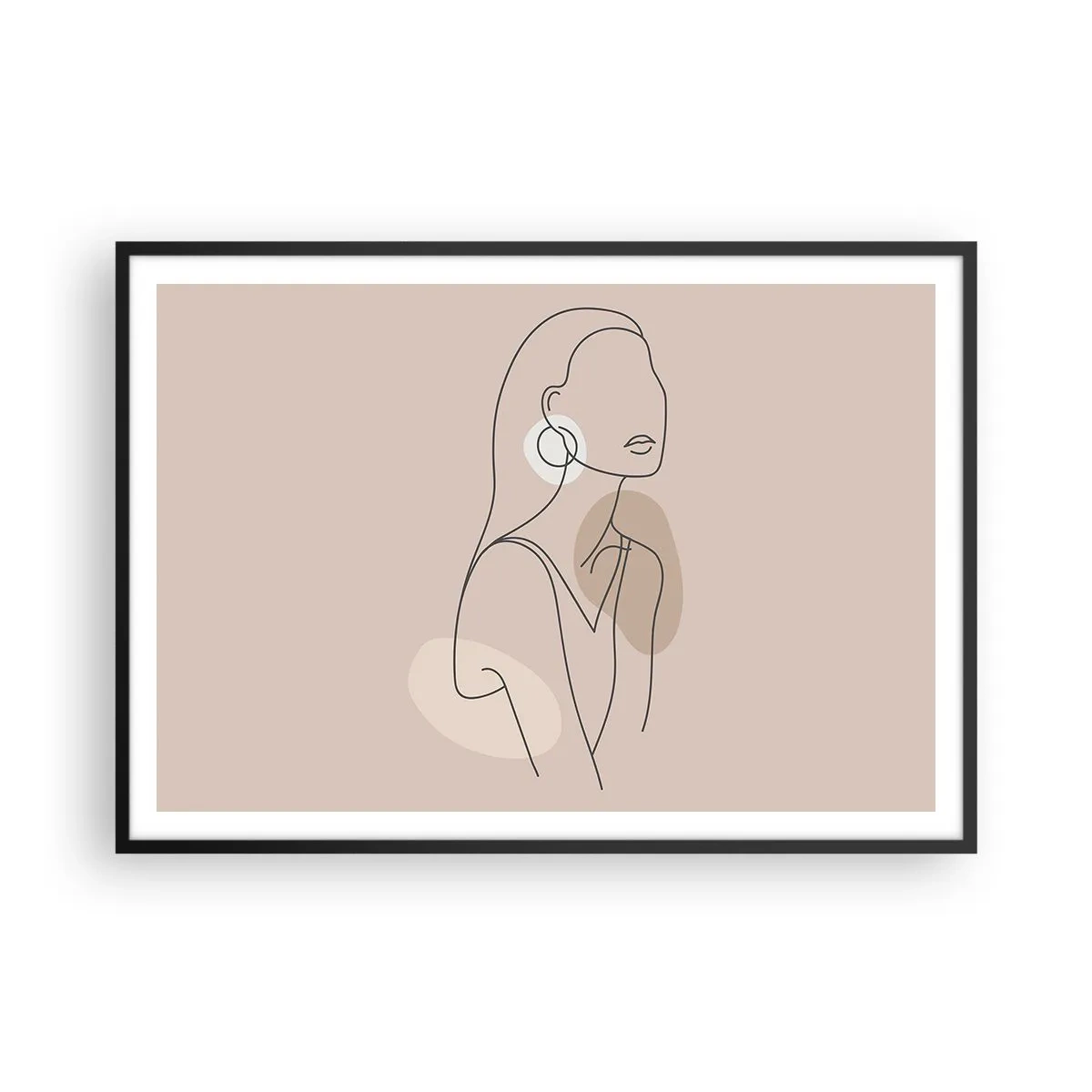 Plakat i sort ramme - Et ikon for pigelivet - 100x70 cm