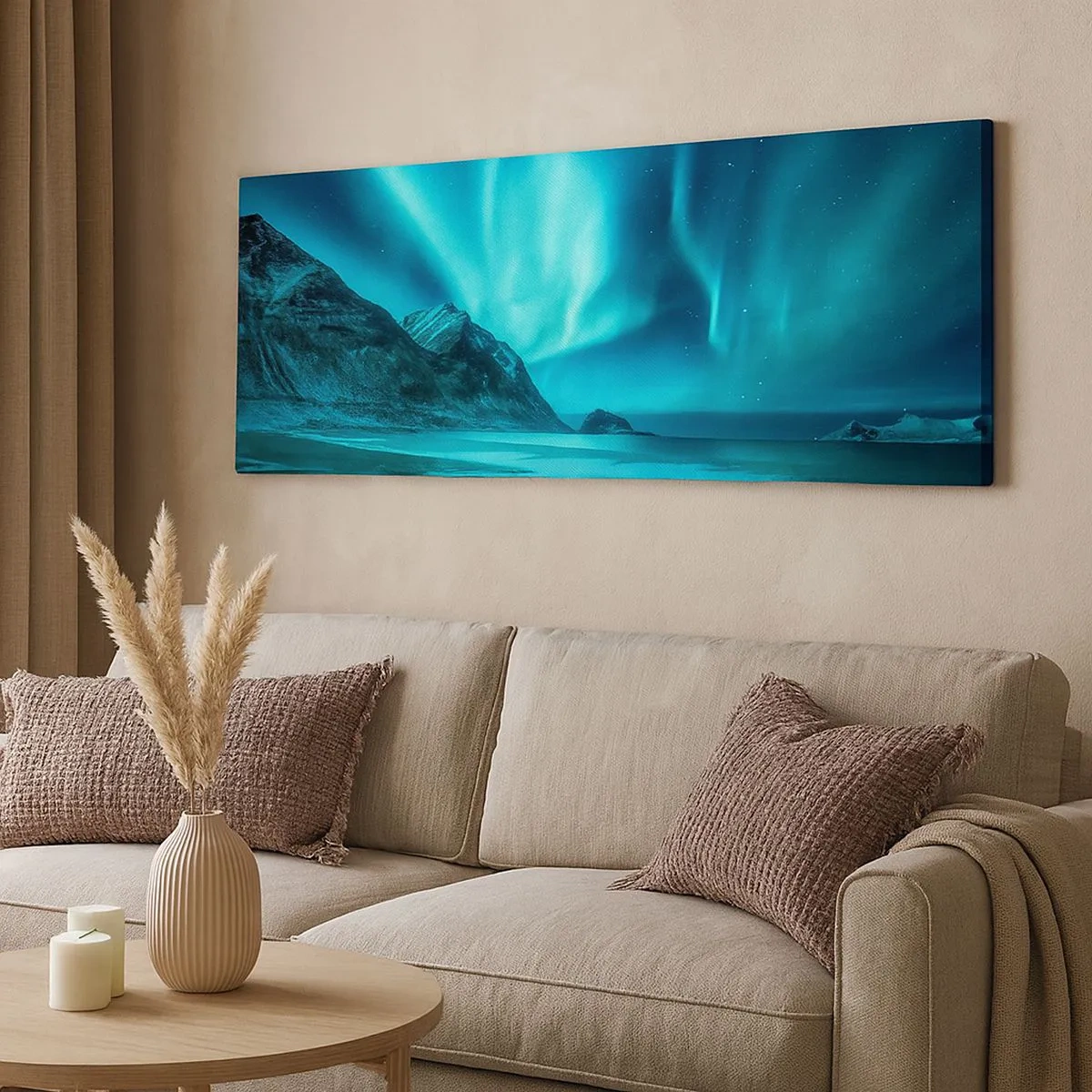 Lærredstryk - Billede på lærred - Nordens vidundere - 100x40 cm