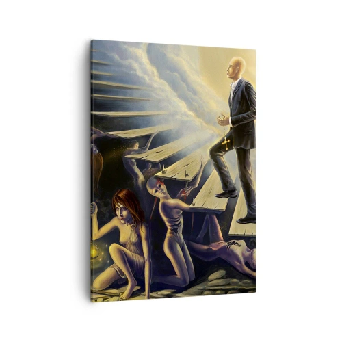 Lærredstryk - Billede på lærred - En dantesk rejse mod lyset - 50x70 cm