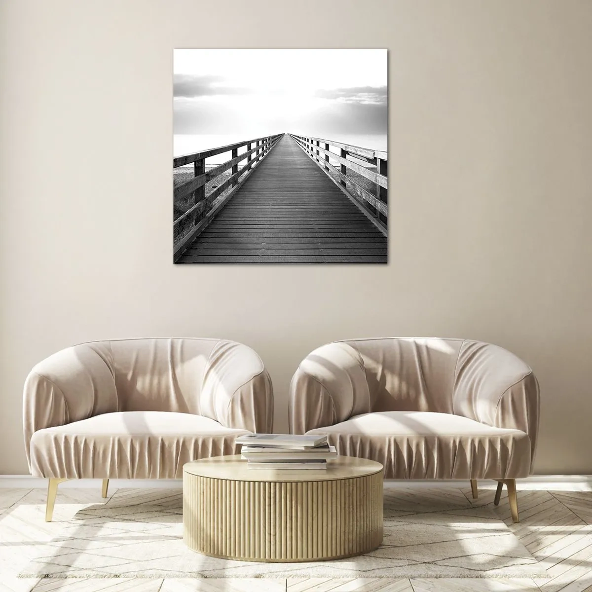 Billede på glas - Ind i det fjerne… - 70x70 cm