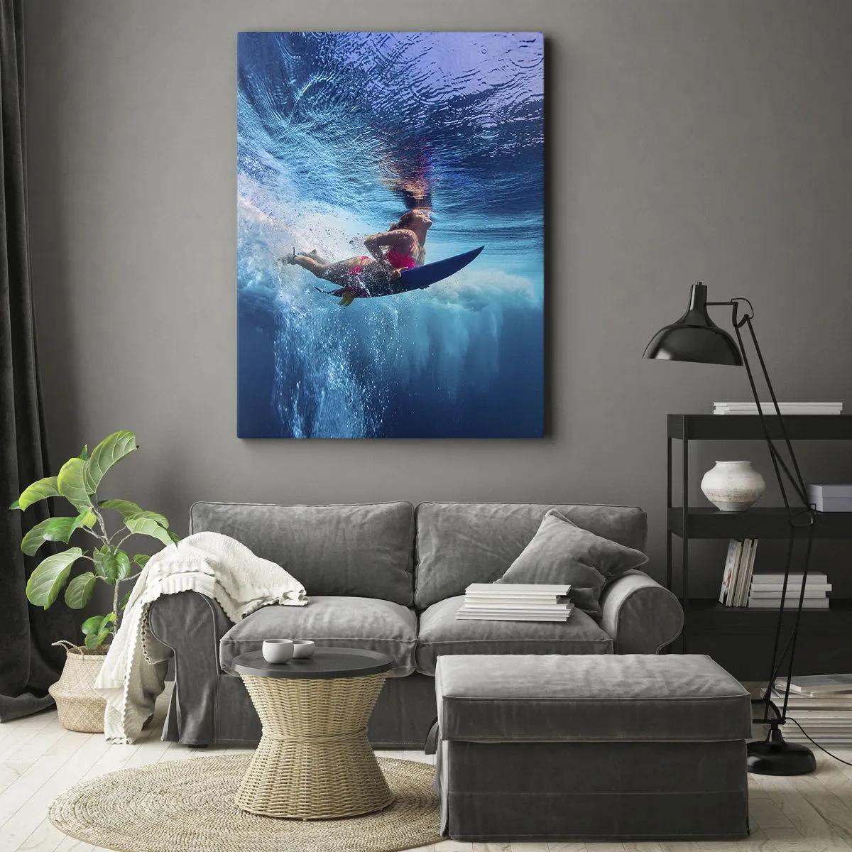 Lærredstryk - Billede på lærred - Dybden af glæde - 50x70 cm