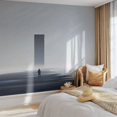 Fototapet Selvklæbende Deluxe Sticker - Mulighed eller trussel? - Minimalisme, Moderne, Ensomhed - 450x315 cm