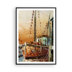 Plakat i sort ramme - Fredelig tilbagevenden - 70x100 cm