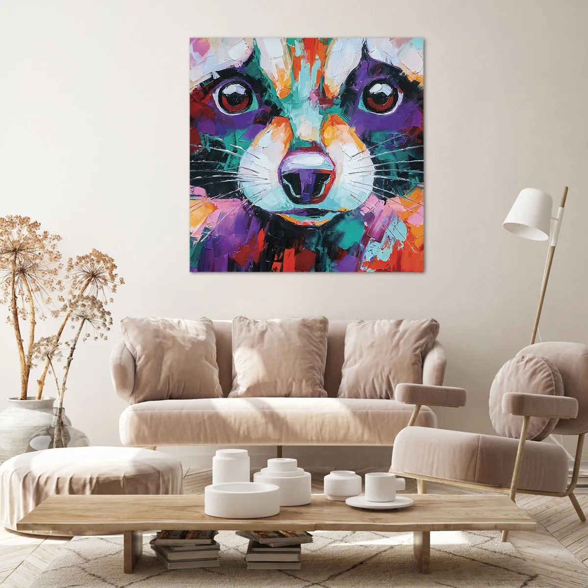 Lærredstryk - Billede på lærred - Kun gode følelser - 30x30 cm