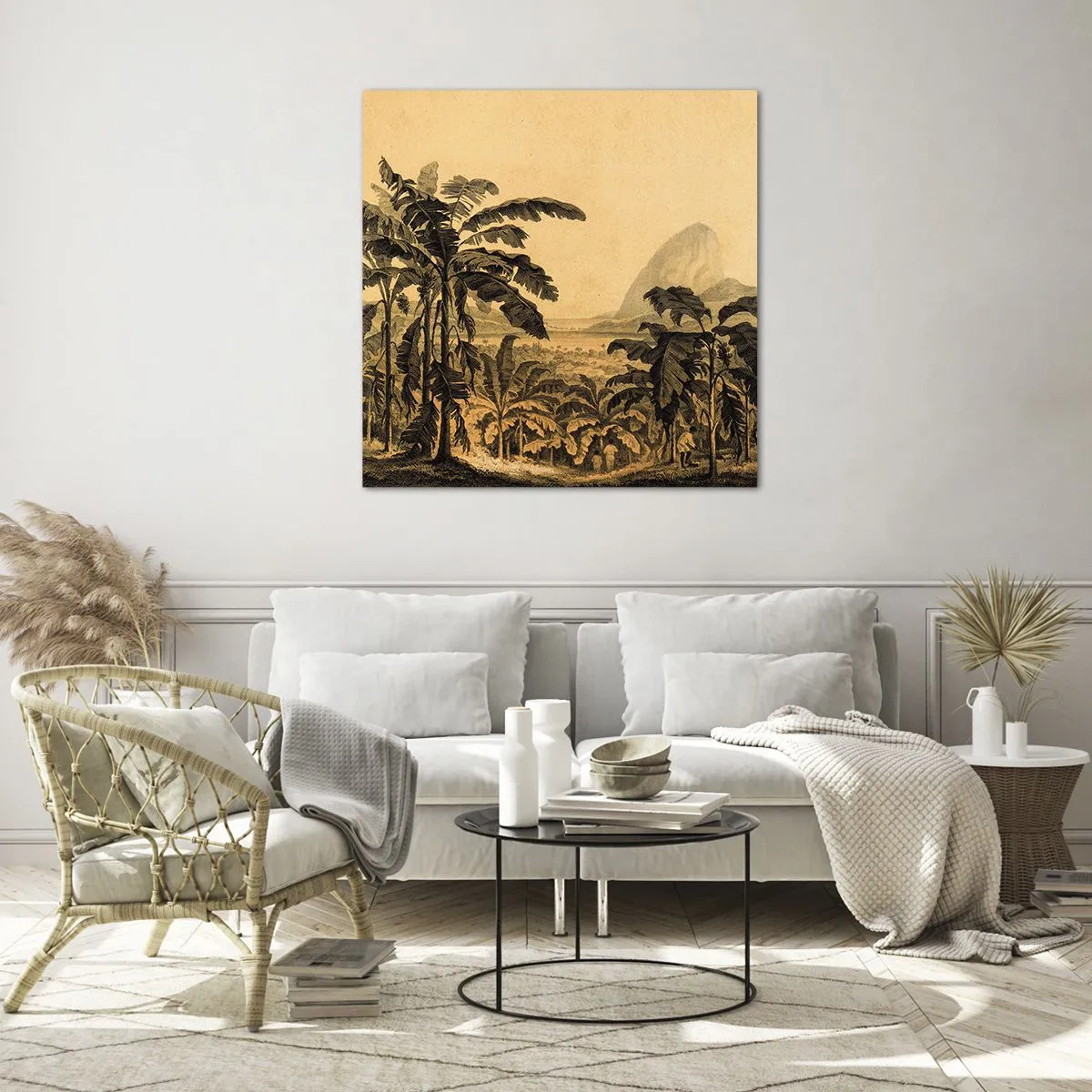 Billede på glas - I en kolonial atmosfære - 60x60 cm