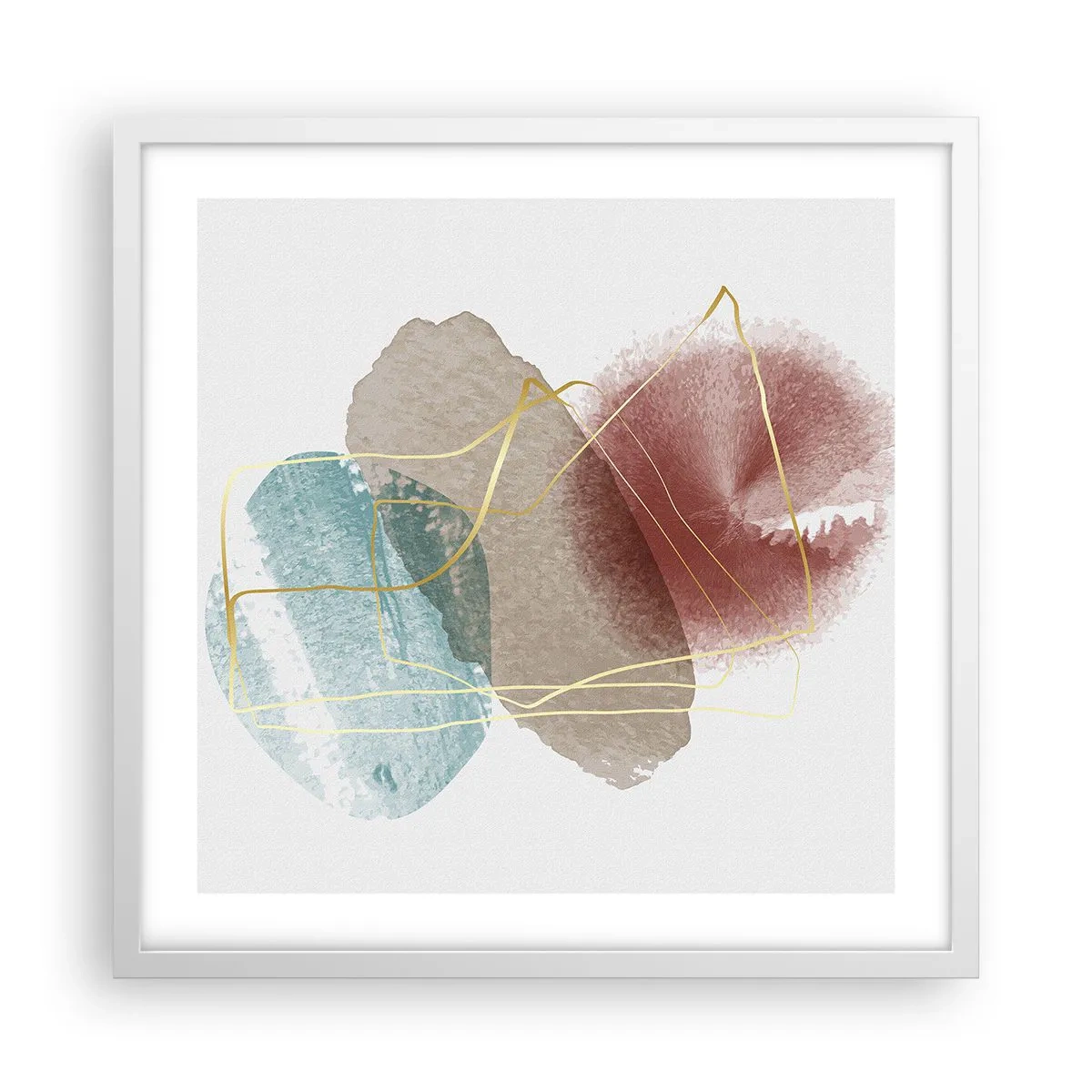 Plakat i hvid ramme - Rummets perler - 50x50 cm