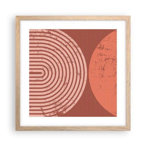 Plakat i ramme af lyst egetræ - Tæt forhold - 40x40 cm