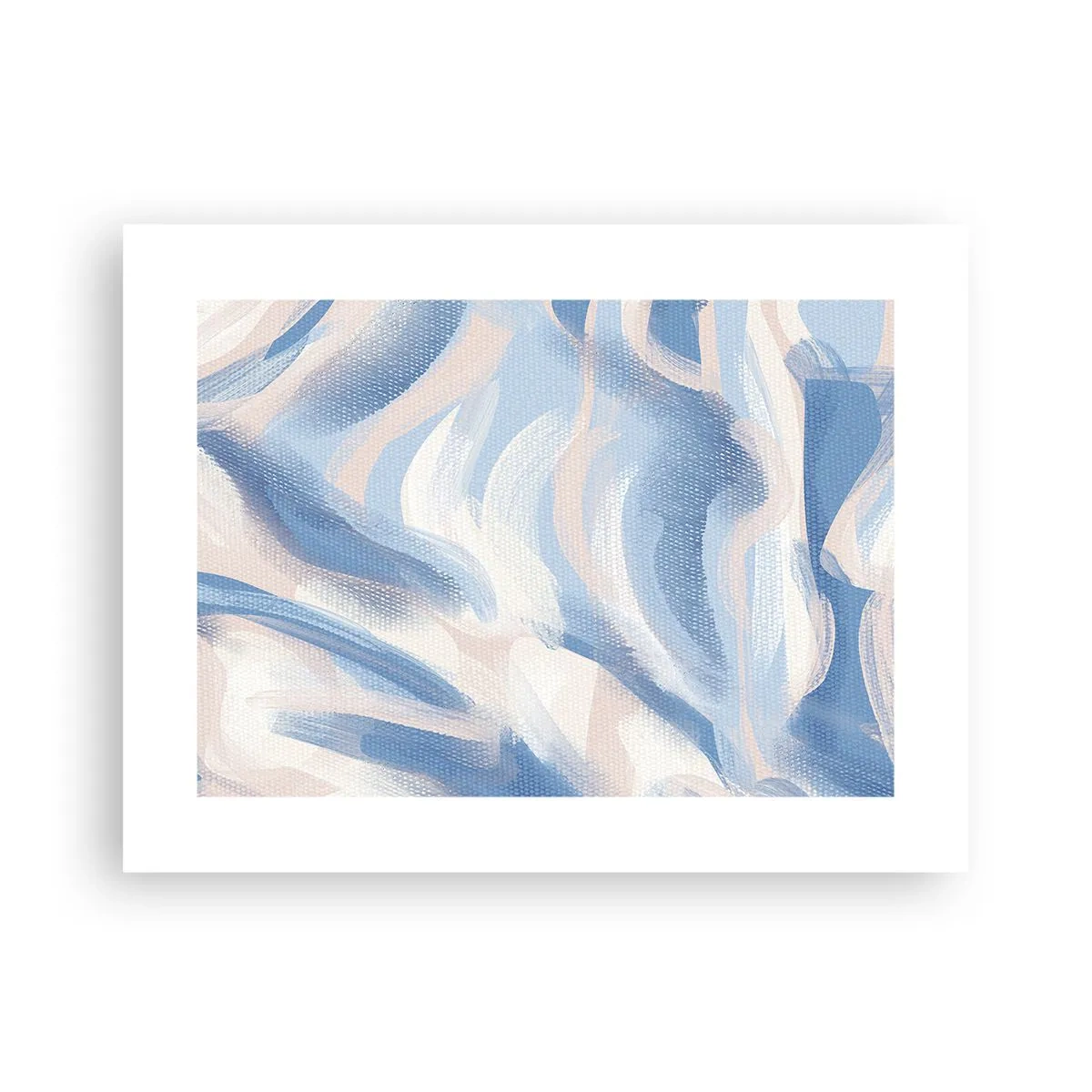 Plakat - Blå krusninger - 40x30 cm