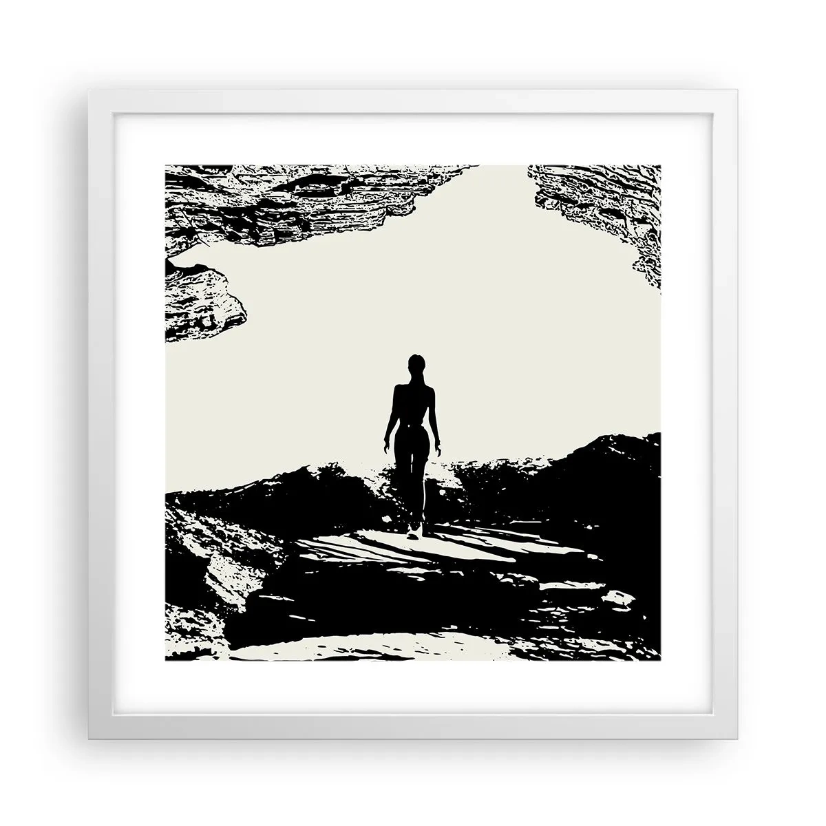 Plakat i hvid ramme - Et nyt udseende - 40x40 cm