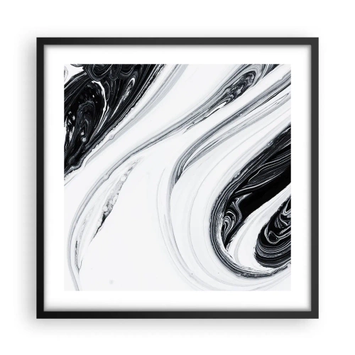 Plakat i sort ramme - Kombination af modsætninger - 50x50 cm