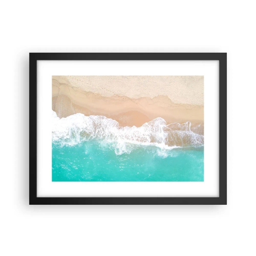 Plakat i sort ramme - Kærlig berøring - 40x30 cm