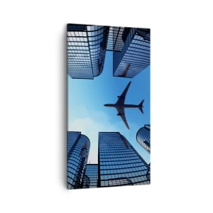 Lærredstryk - Billede på lærred - Udsigt fra glasslugten - 45x80 cm