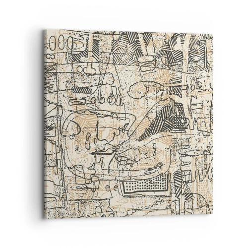 Lærredstryk - Billede på lærred - Venter på at blive afkodet - 70x70 cm