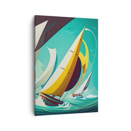 Lærredstryk - Billede på lærred - Tæt på og personligt med elementerne - 50x70 cm