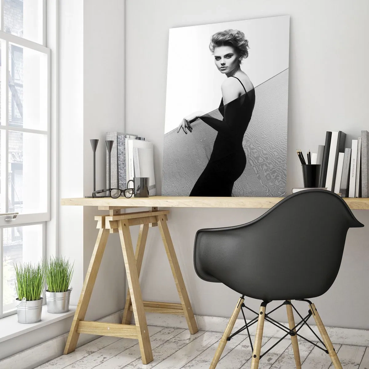 Billede på glas - Magnetisk blik - 80x120 cm