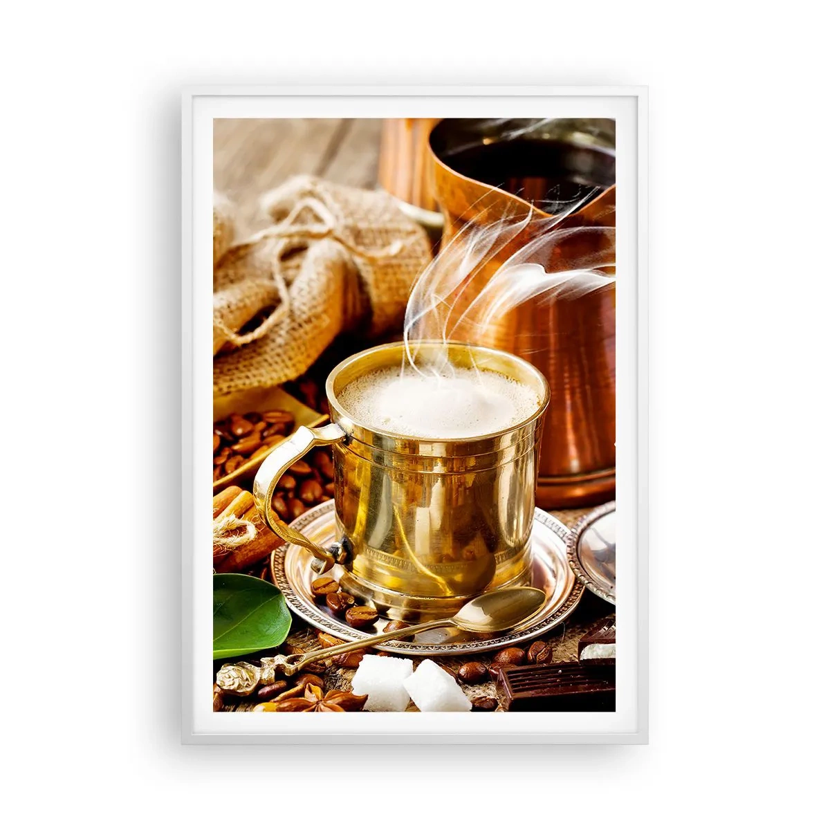 Plakat i hvid ramme - Hav en dejlig dag! - 70x100 cm