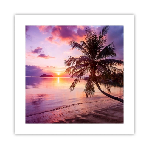 Plakat - Lyksalighed hele vejen til horisonten - 40x40 cm