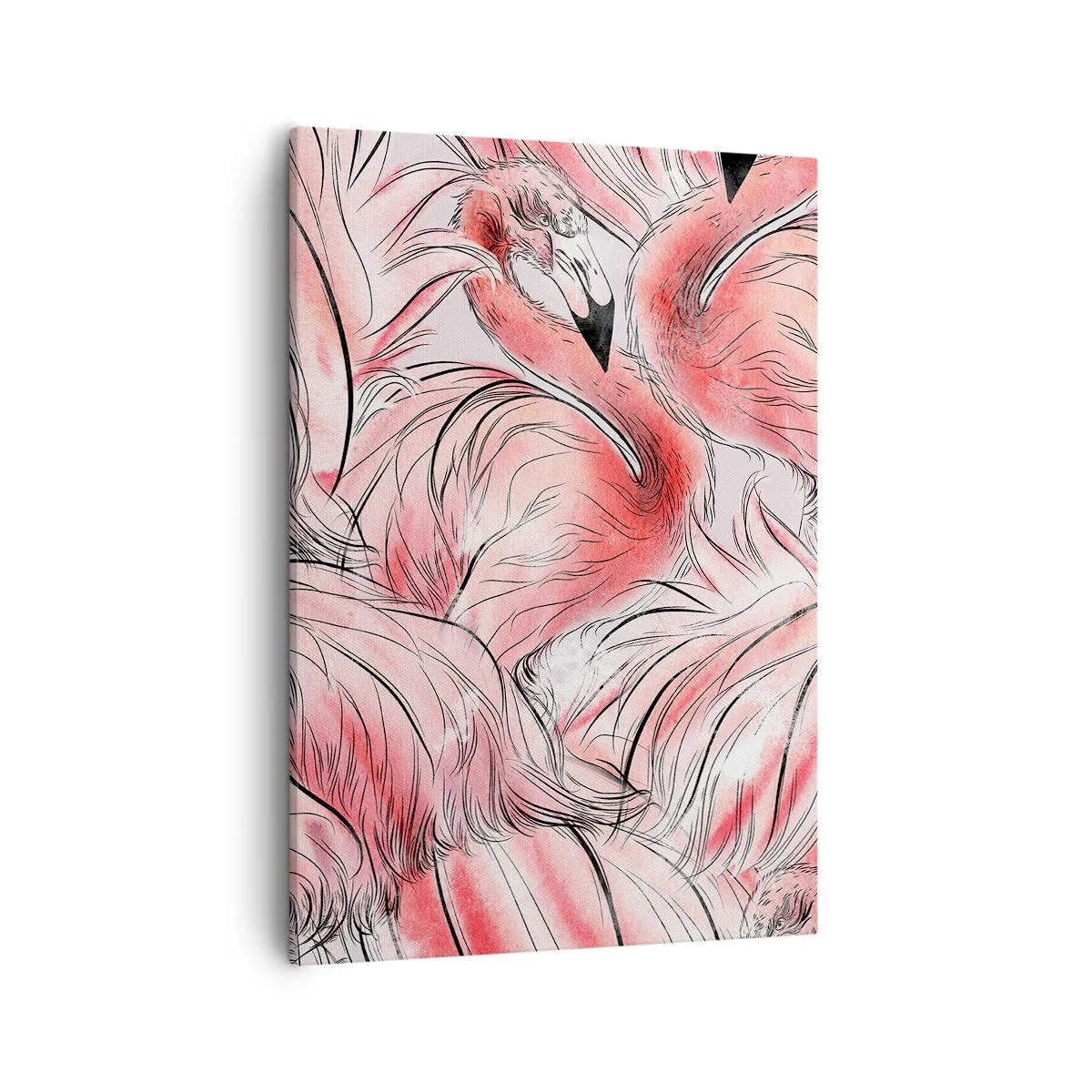Lærredstryk - Billede på lærred - Fugle corps de ballet - 50x70 cm
