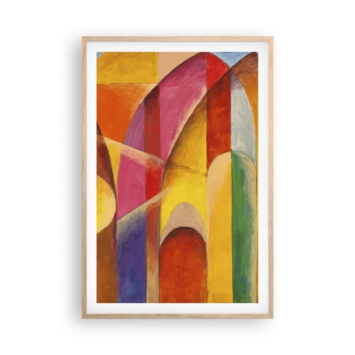 Plakat i ramme af lyst egetræ - Solens katedral - 61x91 cm