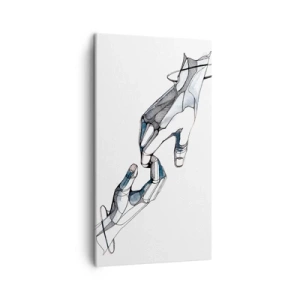 Lærredstryk - Billede på lærred - En god gestus - 45x80 cm