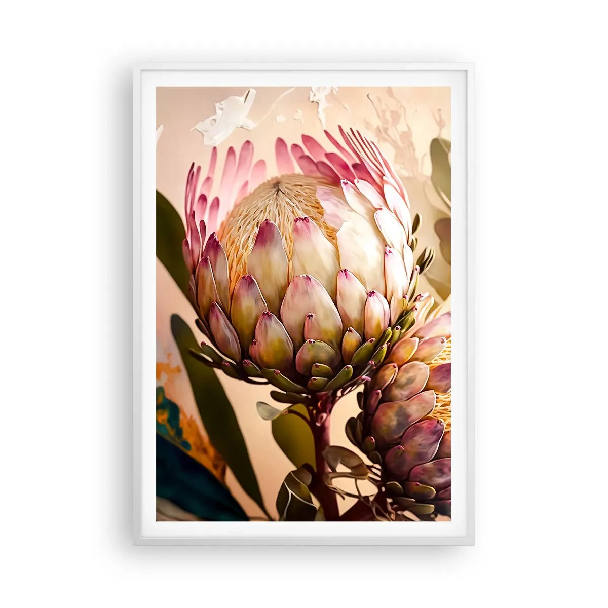 Plakat i hvid ramme - Ømt omfavnet - 70x100 cm