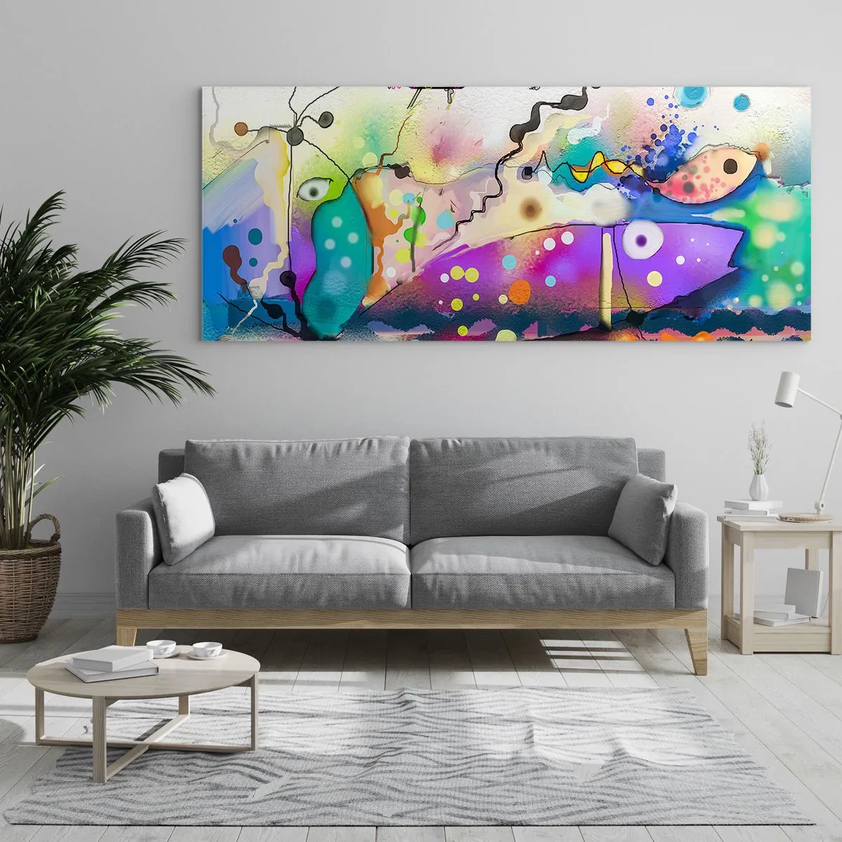 Billede på glas - Ingen ord! - 140x50 cm