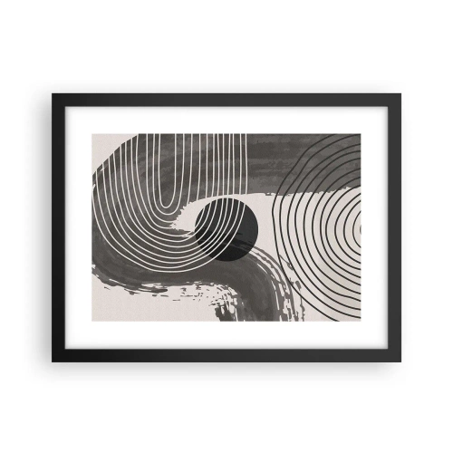 Plakat i sort ramme - Oval vinder - 40x30 cm